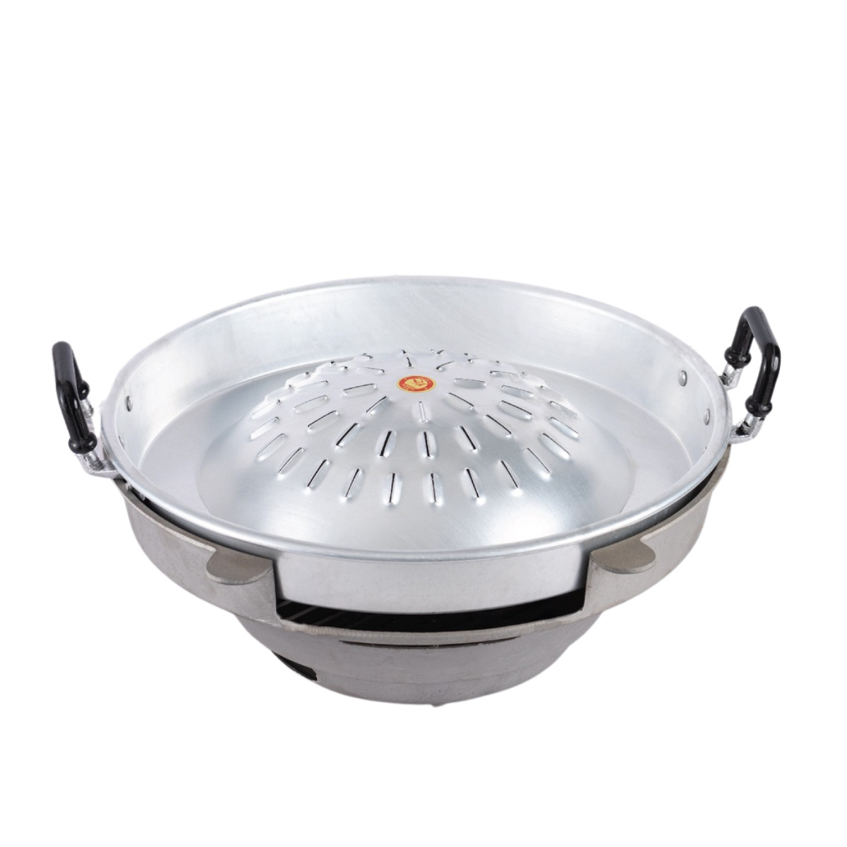 Juego de barbacoa coreana Mookata de acero inoxidable con estufa 40 cm