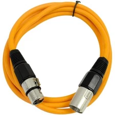 6 Foot Orange XLR Patch Cable PA/DJ Mic Cord 3 Pin XLRM to XLRF