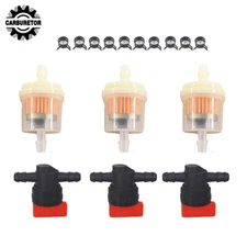 3 x 1/4"Inline Gas Fuel Cut off Shut Off Valve For Briggs&Stratton 494768 698183