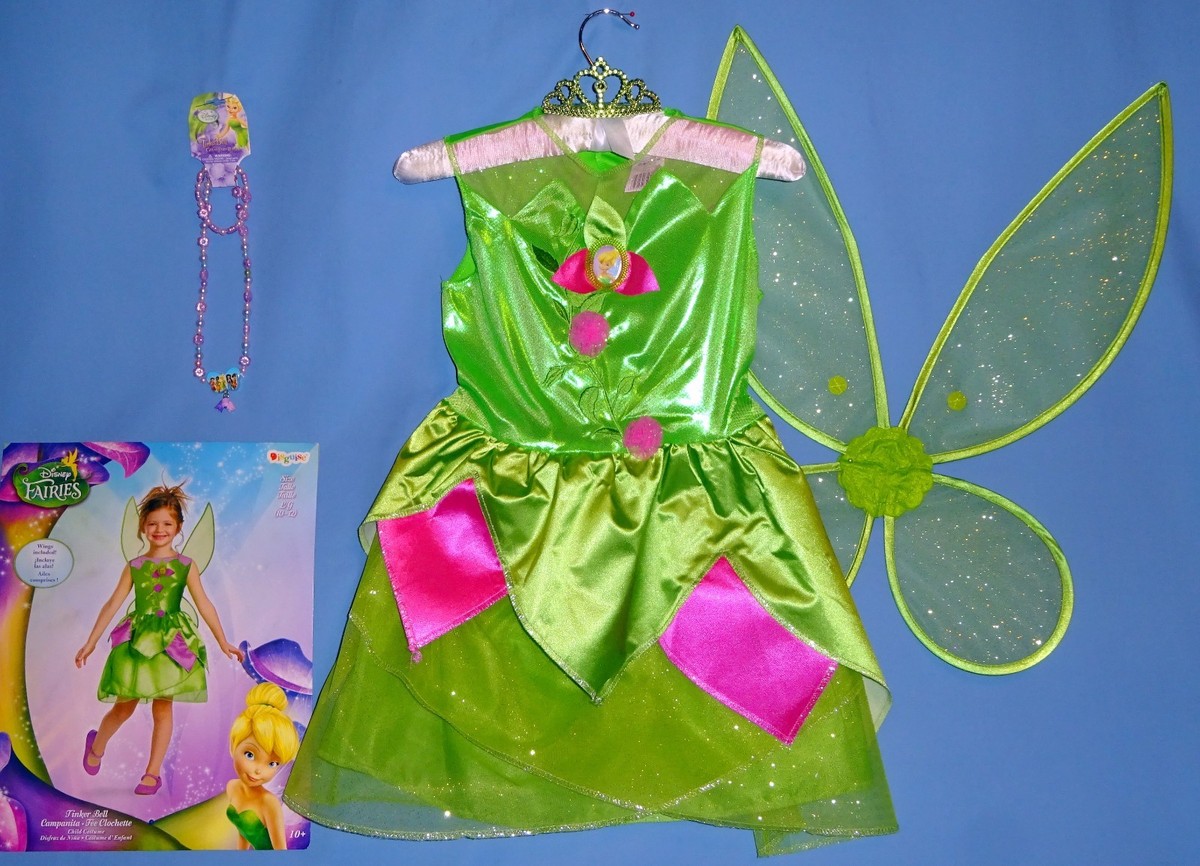 Girls Disney Tinkerbell Costume Girls Disney Tinkerbell Costume