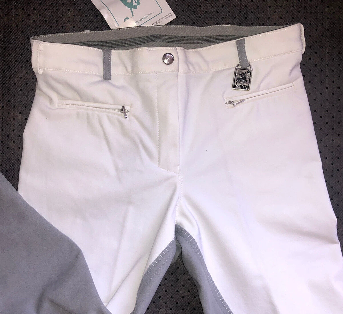 KYRON TRIXY Kinder Jugend Turnierreithose Vollbesatz weiß 170 NEU %%% UVP89€