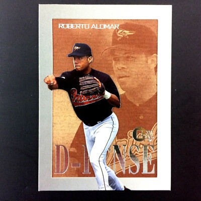Roberto Alomar 1996 Skybox E-XL D-Fense Insert #1 MLB HOF Baltimore Orioles