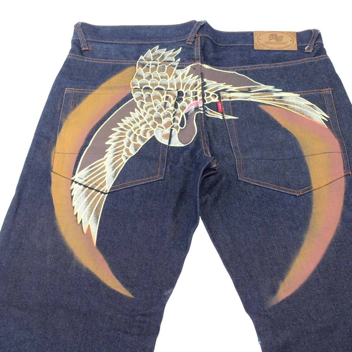 Vintage Evisu Designer Jeans Mens 40 X 36 Logo Selvedge Vintage Evisu Designer Jeans Mens 40 X 36 Logo Selvedge