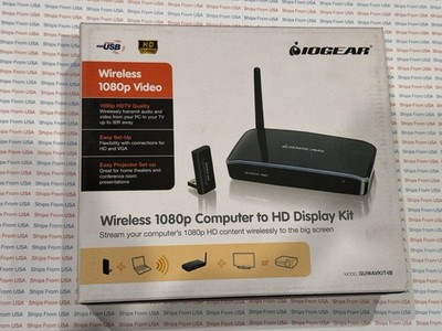 NEW IOGEAR Wireless 1080p Computer to HD Display Kit GUWAVKIT4B HDMI VGA USB