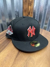 New Era New York Yankees 1999 World Series 59Fifty Black Fitted Hat 7 5/8 New