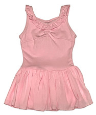 Danshuz Ruffle Leotard Criss Cross Back Dress Dance Pink New Nwt Girl 3-4 3 4