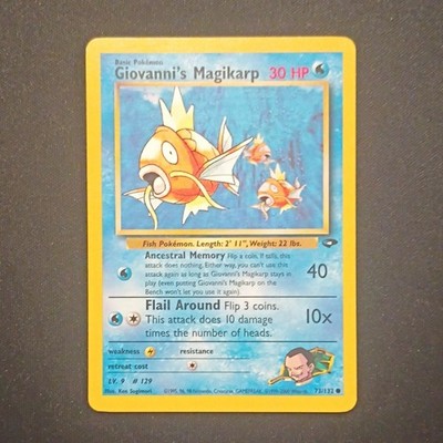 Pokémon Giovanni's Magikarp Gym Challenge Common 73/132 30 HP Basic Wizards