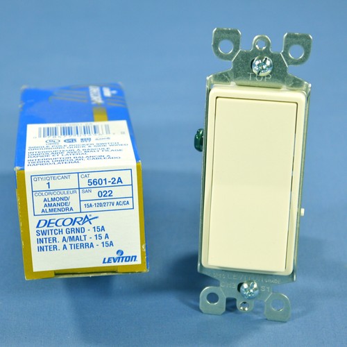 Leviton Decora Mandel Wippe Wand Lichtschalter 15A einpolig 5601-2A verpackt - Bild 1 von 6