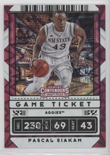 2020 Panini Contenders Draft Picks Game Ticket Green Explosion Pascal Siakam rt6