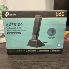 TP-Link AXE5100 Wi-Fi 6E Tri-Band Ultra-Fast Wireless USB network adapter new