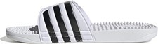 adidas Unisex-Adult Adissage Slides 17 Women/16 Men, White/Core Black/White