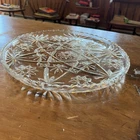 Vintage 11” Anchor Hocking Round Prescut Glass Plate