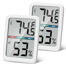 Digital Thermometer and Hygrometer, Large LCD Indoor Thermometer