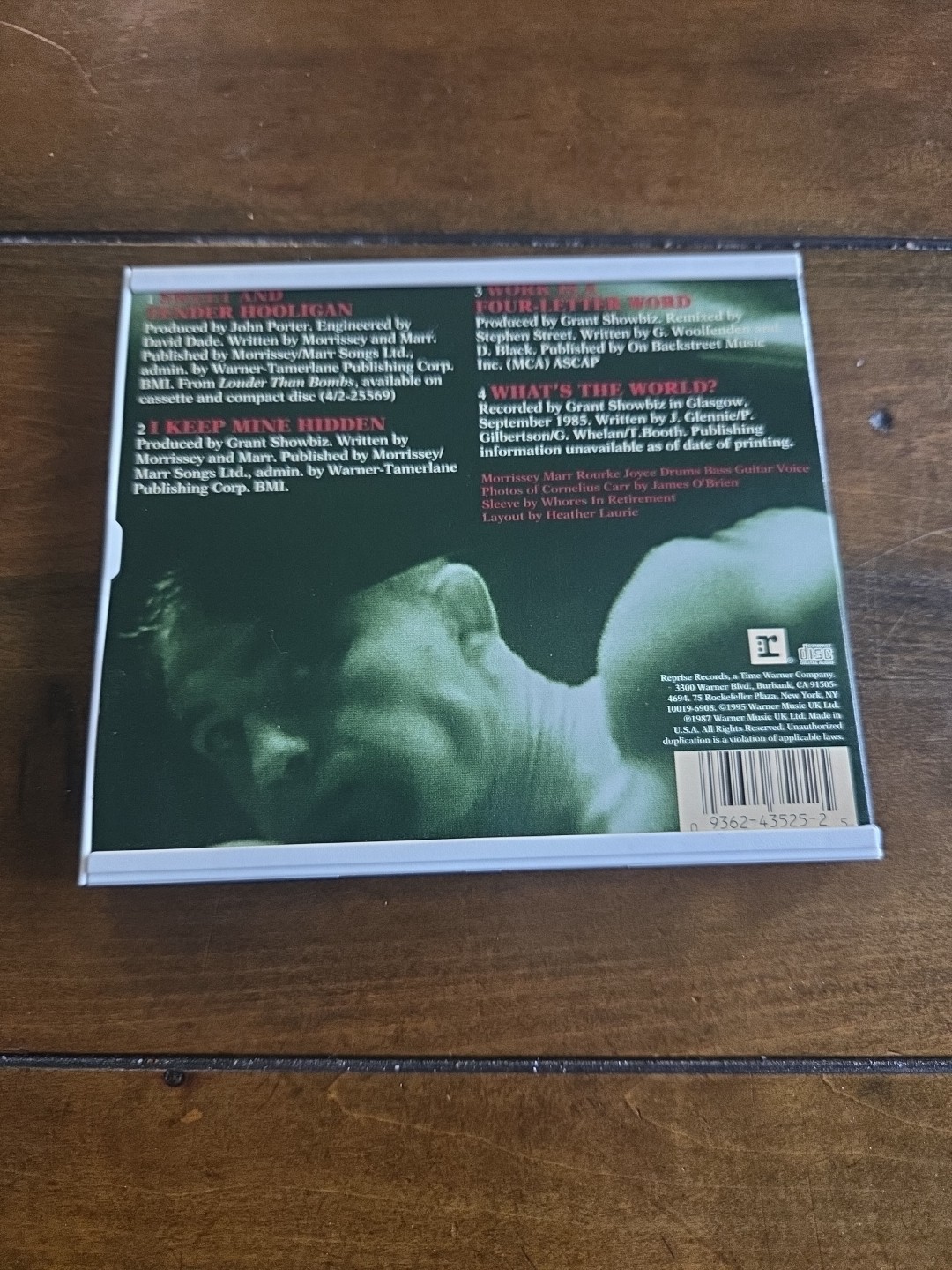 The Smiths Sweet and Tender Hooligan CD 1995 Reprise US Maxi Single FLP Case image 2