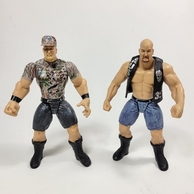 Vintage Stone Cold Steve Austin Action Figure Set Elite 90s Hat
