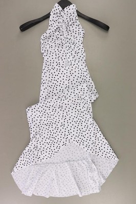 Prettylittlething Neckholderkleid Kleid für Damen Gr. 32, XS gepunktet neuwertig
