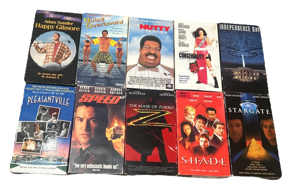 Lot of 20 VHS Tapes Comedy / Classics Popular Titles / Action / Thriller / Drama Foto 2 de 3