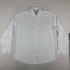 Charles Tyrwhitt Dress Shirt Mens 18 - 37 White Slim Fit Non Iron Button Up