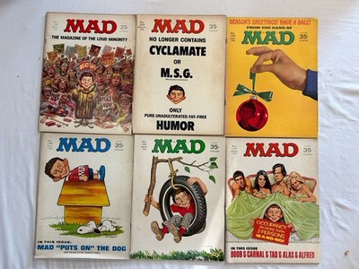 1970 Mad Magazine Lot of 6 Issues