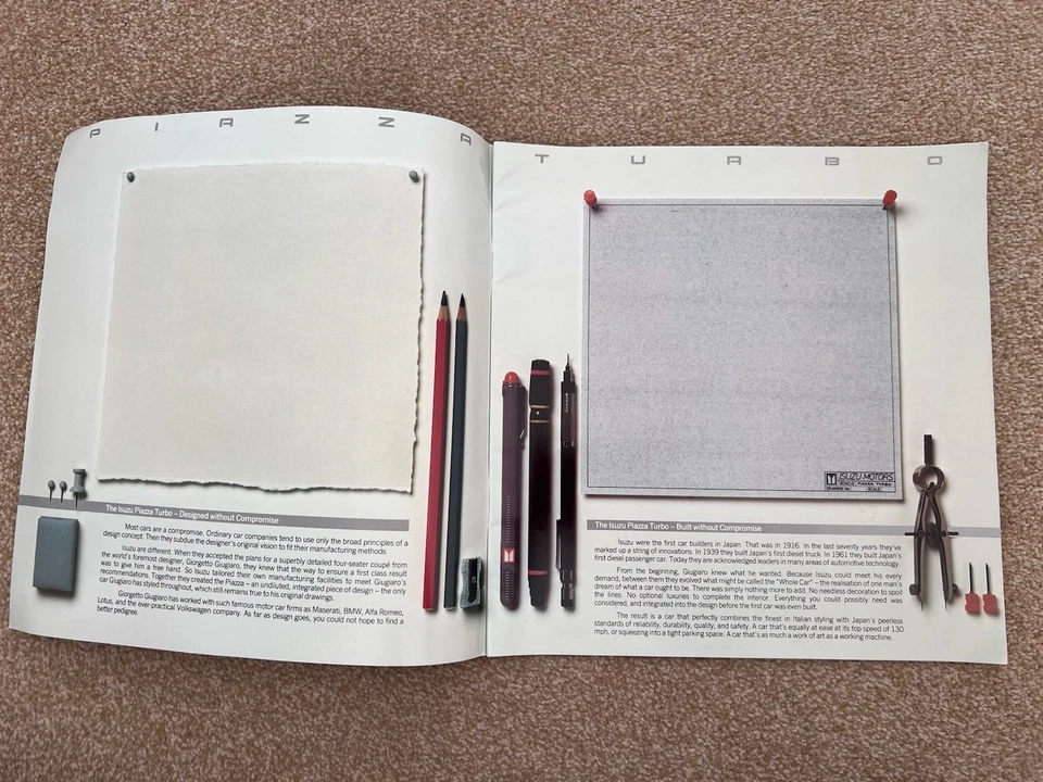 Original Isuzu Piazza Turbo Brochure – Giugiaro Design, 1980s UK Issue - Image 2 of 4