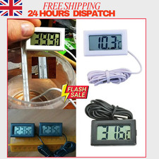 LCD Digital Kühlschrank Thermometer Gefrierschrank Temperatur Aquarium Sonde/Batterien UK