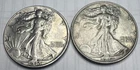 1943 P, & 1947 P * 2 SILVER LIBERTY WALKING HALF DOLLARS * As Seen *USA $5. SHIP