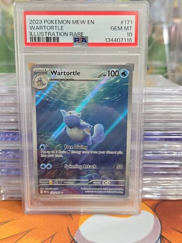 Wartortle Illustration Rare Pokemon 151 PSA 10 171/165