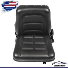 Fold Down Tractor Seat Universal Forklift Seat With Slide Black US