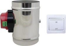 Elektrische Lüftungsklappe Edelstahl Durchmesser 80 100