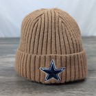 New Era Dallas Cowboys NFL Knit Beanie Hat Cap Brown One Size Skull Fleece Lined