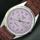 VINTAGE REFURBISHED SEIKO 5 AUTOMATIC JAPAN MENS ARABIC FIGURE WATCH a443426-1