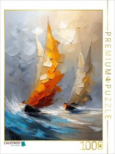 CALVENDO Puzzle Zwei Yachten - ein Ziel 1000 Teile Lege-Gr e 64 48 cm Foto-