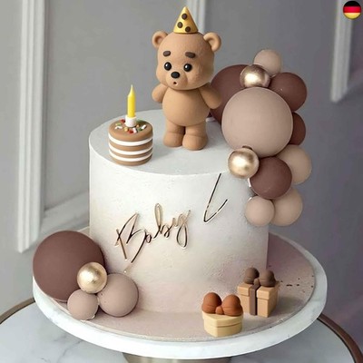 Roaring Good Time Teddybär Tortendeko Taufe Junge tortendeko Mädchen 1 Jahr B