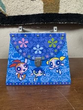 Powerpuff Girls Tin Purse 2002 Cartoon Network Blue Blossom Bubbles Buttercup