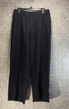 Gap Women Linen Blend Wide Leg Pants M Beach Coastal Resort Pockets READ