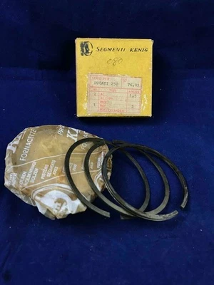 Jeu de bagues de piston simple biseauté Ducati 250cc.mk1 mk3 Monza Nos... - Photo 1/4