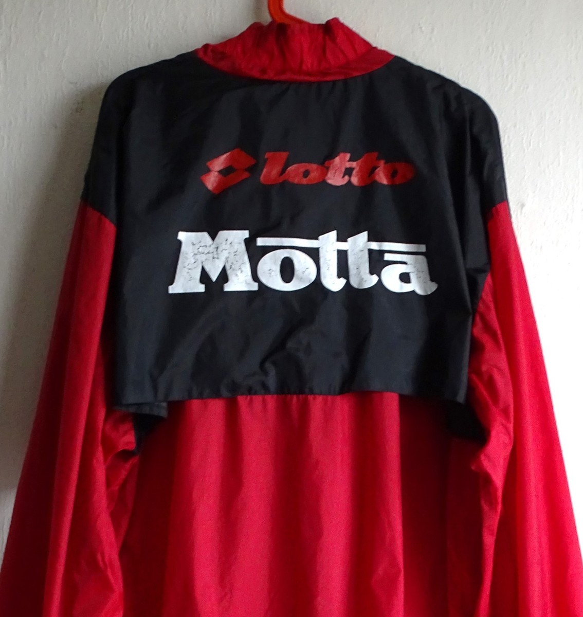 Vintage 90s AC Milan Lotto Motta Training Jacket 1/3 Zip