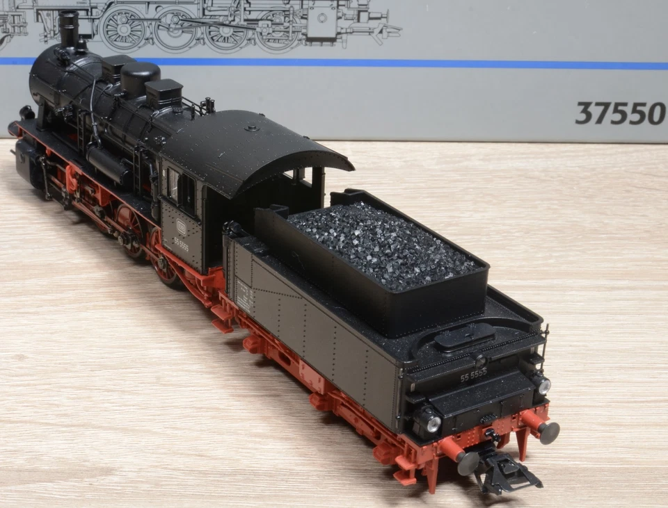 Märklin 37550 Dampflok mit Tender Baureihe 55 5555 der DB / Digital / Neuwertig - Bild 3 von 4