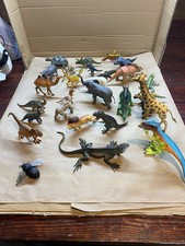 Huge Toy Dinosaur/ Zoo Figure Lot Of 28 Mixed Branded/Unbranded Dinosaurs