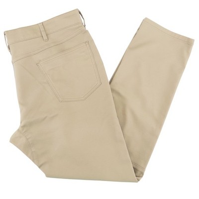 Polo Ralph Lauren Mens 36x32 Stretch Slim Fit Dobby Performance Pants Tan Chinos