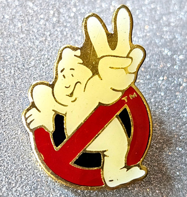Ghostbusters II 1989 Vintage Ghost Logo Pin Columbia Pictures