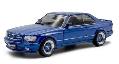 1/43 Mercedes-Benz 560 SEC AMG Widebody Blue 1990 Diecast By Solido S4310907