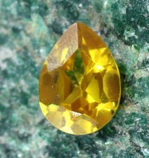 No Tariffs Natural Yellow Zircon 9.50 Ct/13 mm Pear Gemstone Certified T23312
