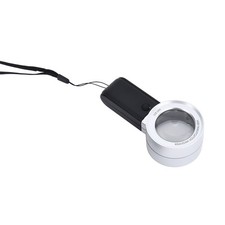 30X Zoomer Magnifying Glass Handheld Magnifier with 3LED+1UV Lamp Jewelry Loupe