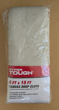 Hyper Tough Canvas Drop Cloth 4' x 15' Heavyweight Washable Reusable