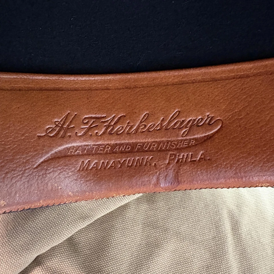 Vintage Al F Kerkeslager Hat Bowler Fitted Mens 7 Felt Dress Derby 1920s 30s - Image 2 of 4