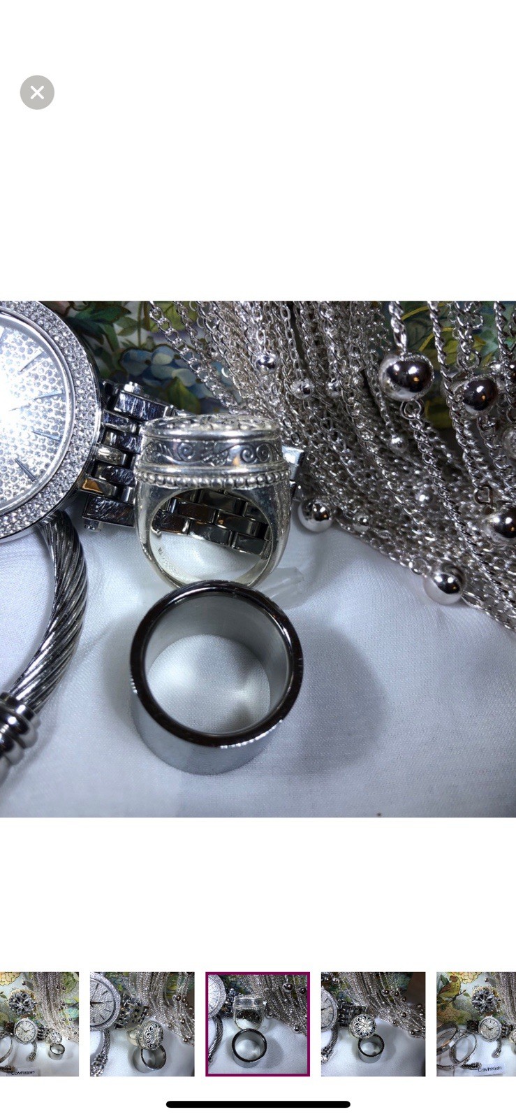 Brighton Silver Doom Design Ring - image 2