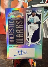 2025 Panini Crusade Majestic Marks Autograph #30 Abner Uribe AUTO Brewers