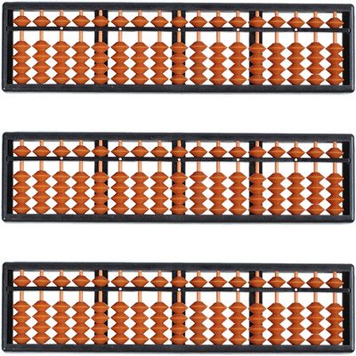 3X Plastic Abacus Arithmetic Abacus Kids Calculation Tool 17 Digits