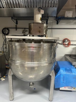 Groen Double Motion 150 Gal Steam Jacketed Kettle WP 100 PSI with Scraping